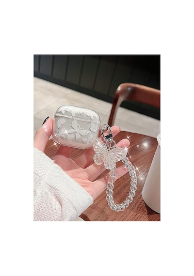 Samsung Galaxy Buds3 - Buds3 Pro - Buds 3 Fe Kılıf Askılı Silikon Ürün Kulaklık Değildir Kelebek
