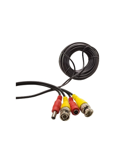 Bnc Bnc Kablo+Power Kablo Dişi-Erkek Jackli 10 M