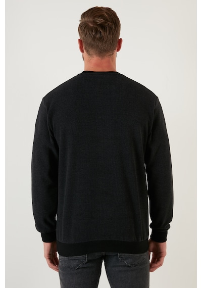 Buratti Slim Fit Bisiklet Yaka Pamuklu Erkek Kazak 456201 Antrasit