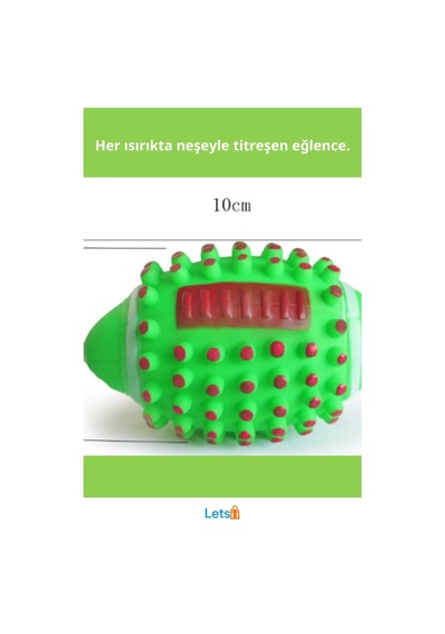 Dikenli Sesli Köpek Diş Kaşıma Topu Dayanıklı Ve Eğlenceli