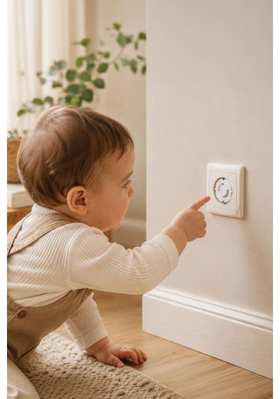 Wee Baby Priz Koruyucu 6 Lı Bebek Çocuk Güvenlik Priz Kapağı 6x3 18 Adet