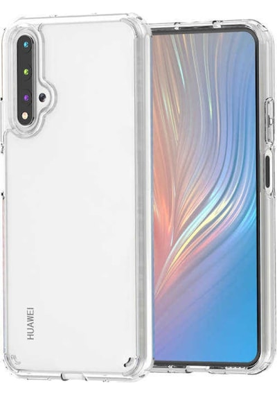 Huawei Nova 5T Kılıf Zore Coss Şeffaf Sert Silikon Kılıf Renksiz