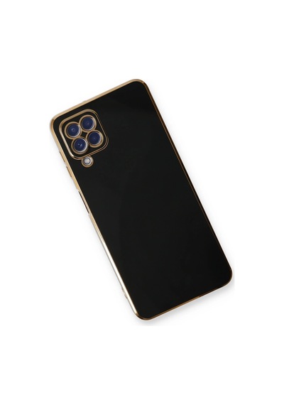 Gld-spt- Newface Samsung Uyumlu Galaxy A22 Kılıf Volet Silikon - Siyah