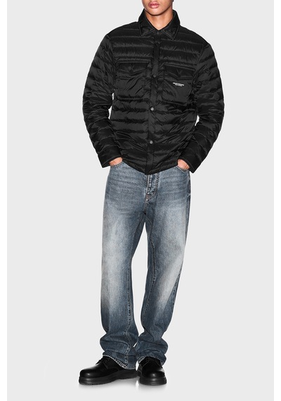 Armani Exchange Kuş Tüyü Dolgulu Klasik Yaka Kapitoneli Mont Erkek Mont Xm003317 Af16927 Uc001 Siyah