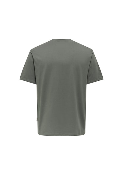 Only & Sons Erkek Yuvarlak Yaka Regular Fit Gri T-shirt - 22033190