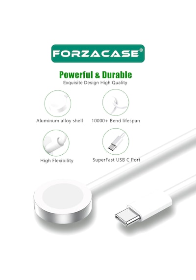 Forzacase Apple Uyumlu  Watch Se 3 40mm Ve 44mm İle Type-c Manyetik Şarj Kablosu 1 Metre - Fc017