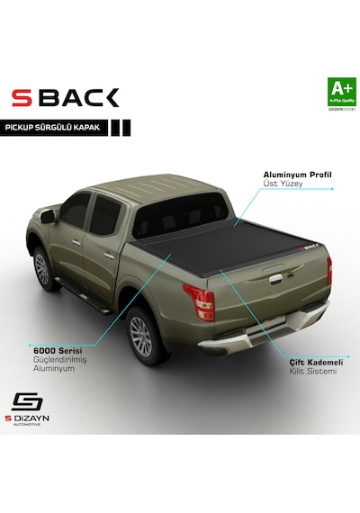 Life Mitsubishi L200 5 S-back Sürgülü Kapak Siyah V1 2015 Üzeri