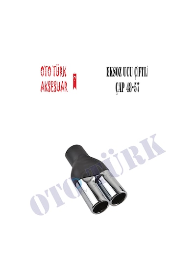 Krom Eksoz Ucu Çiftli Çap 48Cm-57Cm