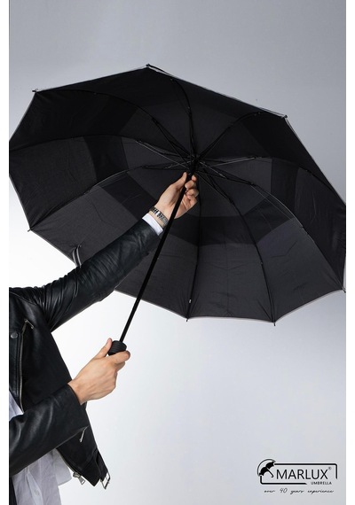 Marlux Siyah Çift Katlı Protokol Unisex Şemsiye M21mar207ckr001 Siyah