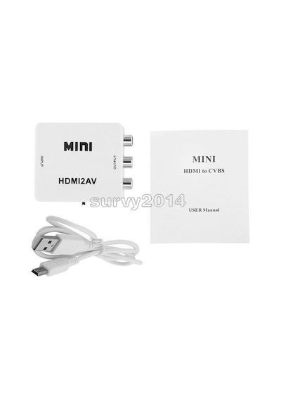 Hdmi To Rca Tos Av Çevirici Dönüştürücü Converter Tv Tüplü Televizyon