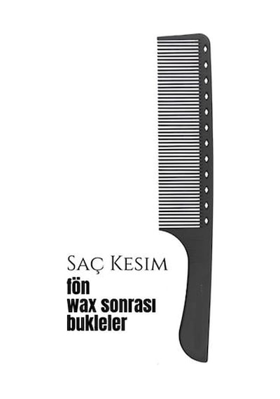 Mey İthalat Berber Kuaför Saç Kesim Bukleli Saç Fön Wax Sonrası Tarak 720627