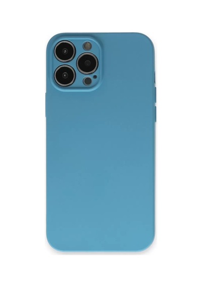 Newface Apple İphone 13 Pro Max Kılıf Nano İçi Kadife Silikon - Mavi