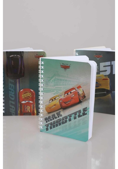 Lisanslı Cars Çizgili Not Defteri / Bloknot 80 Yaprak Altın
