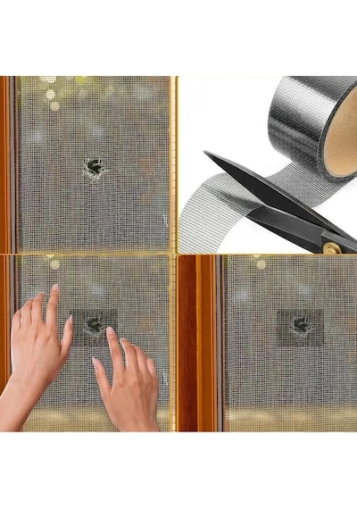 6582 Kendinden Yapışkanlı Sineklik Tamir Bandı Gri 48mm 2mt