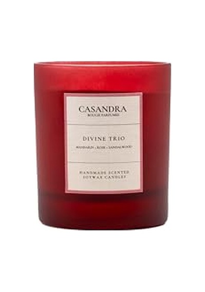 Casandra Divine Trio Soya Mum Mandalina &amp Gül &amp Sandal Ağacı Kokulu Dekoratif Aromaterapi Mum Diğer