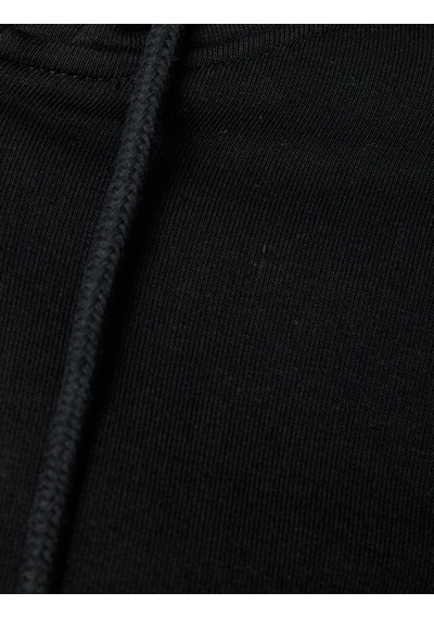 Koton Pamuk Karışımlı Kapüşonlu Fermuarlı Sweatshirt Siyah 5sak10229ek Siyah