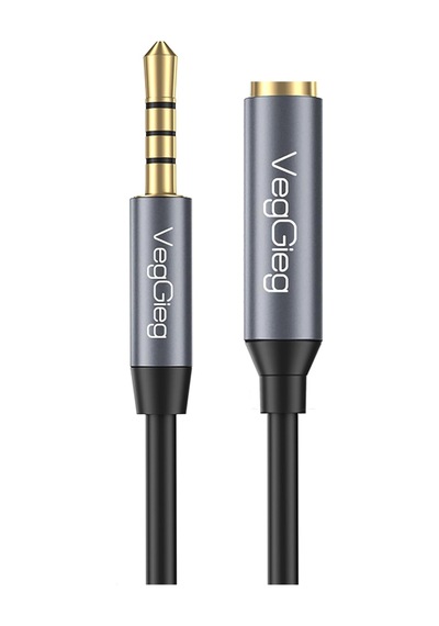 Ayrex 3.5mm Trss Aux Kulaklık Mikrofon Ses Uzatma Kablosu 2 Metre