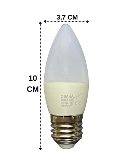 7w 50w 6500k Beyaz Işık E27 Duylu Mum Led Ampul, 4 Adet Diğer