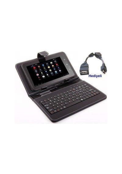 Samsung Uyumlu Galaxy Tab A7 Sm-T500 10.4" Klavyeli Tablet Kılıfı + O