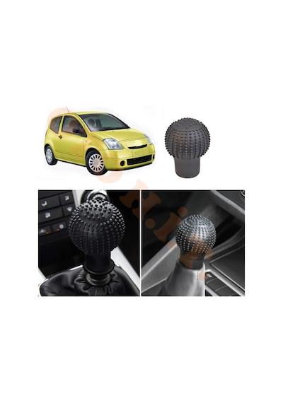 Citroen C2 Mk1 Manuel Uyumlu Vites Kılıfı Masajlı Mat Siyah