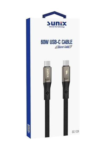 60w Usb-c Örgülü Secret Data Ve Şarj Kablosu Sc-124
