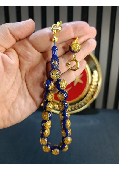 Altın Varaklı Tesbih Maskot Efe Bilek Boy 14mm 07032320