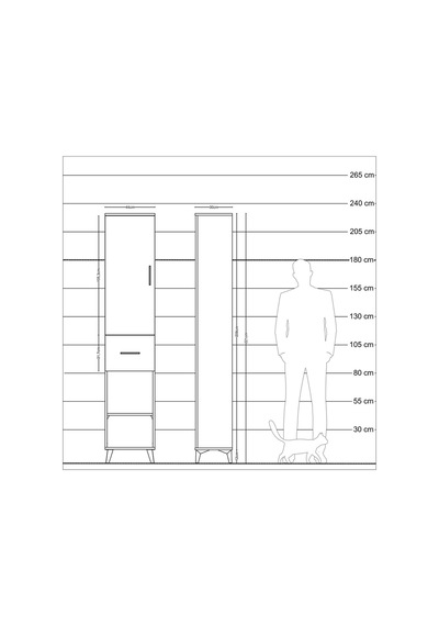 Arges Dolap 3 Raflı Tek Çekmeceli Tek Askılı 44x30x221 Çam-antrasit Atlas Çam Arges Dolap 3 Raflı Tek Çekmeceli Tek Askılı 44x30x221 Çam-antrasit Atlas Çam