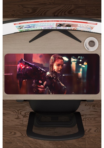 Dijital Savaşçı Kadın V3 70x30 Xl Gaming Kauçuk Kaymaz Taban Mouse Pad Fare Altlığı