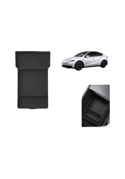 Tesla Model Y Juniper Uyumlu Orta Konsol Düzenleyici Raf Saklama Kutusu Siyah