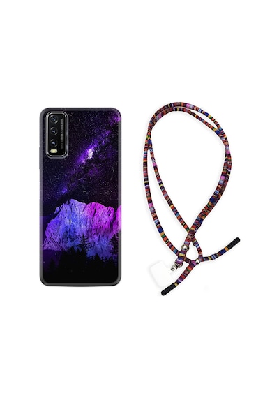 Vivo Y11S Kılıf Rasta Boyun Askılı Purple Mountain 1640