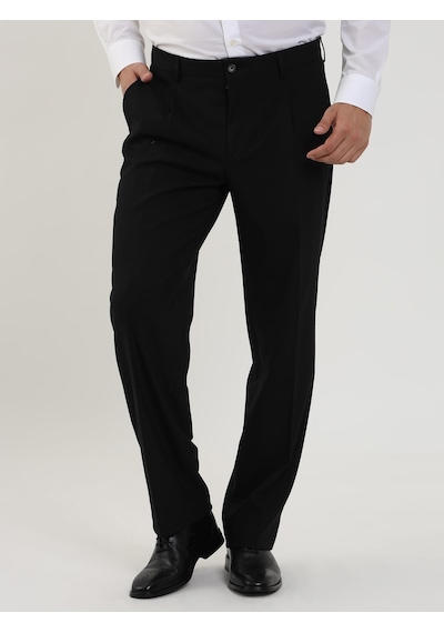 Dufy Siyah Erkek Regular Fit Düz Klasik Pantolon - 98178-siyah Siyah