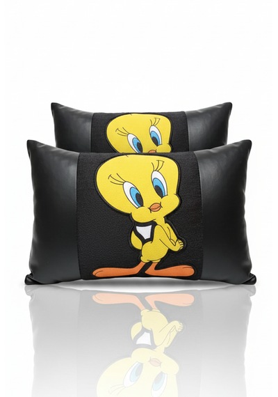 Tweety - Pembe Panter - Tazmanya - Garfield Boyun Yastığı 2'li - Karakter & Seyahat Açık Sarı