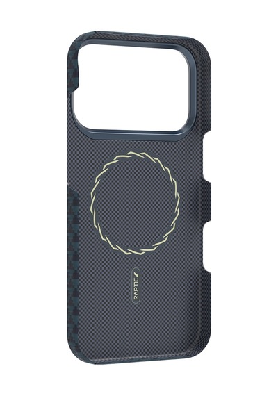 Apple Uyumlu iPhone 17 Pro Kılıf M-safe Şarj Özellikli Raptic Aramid Skin Origin Serisi Kapak Lacivert