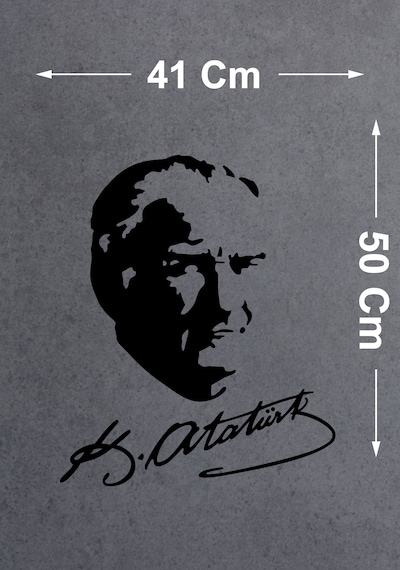 Sticker Dizayn Atatürk Silüeti Ve İmza Sticker - Mustafa Kemal Atatürk Başbuğ İmza Sticker - Araba Oto Motosiklet Karavan Cam Sticker - 00391 50x41 Cm Sticker Dizayn Atatürk Silüeti Ve İmza Sticker - Mustafa Kemal Atatürk Başbuğ İmza Sticker - Araba Oto Motosiklet Karavan Cam Sticker - 00391 50x41 Cm