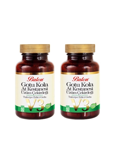 Balen Gotu Kola-At Kestanesi-üzüm Çekirdeği 60 Kapsül 2 Adet