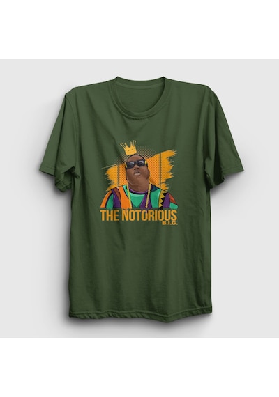 Presmono Unisex King The Notorious Bıg T-shirt Haki