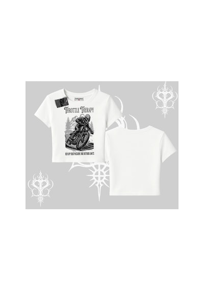 Tarzsokak Babby Tee Tshirt Throttle Therapy No Brakes Just Freedom Beyaz