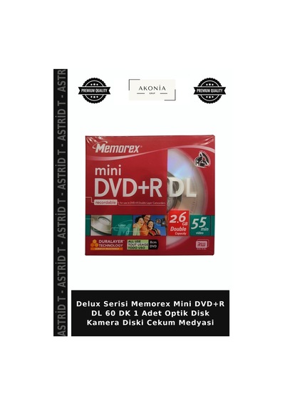 Delux Serisi Memorex Mini Dvd+r Dl 60 Dk 1 Adet Optik Disk Kamera Diski Cekum Medyasi