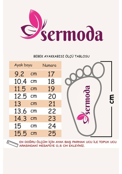 Sermoda Fiyonk Taş Detay Bebek Babet Kırmızı
