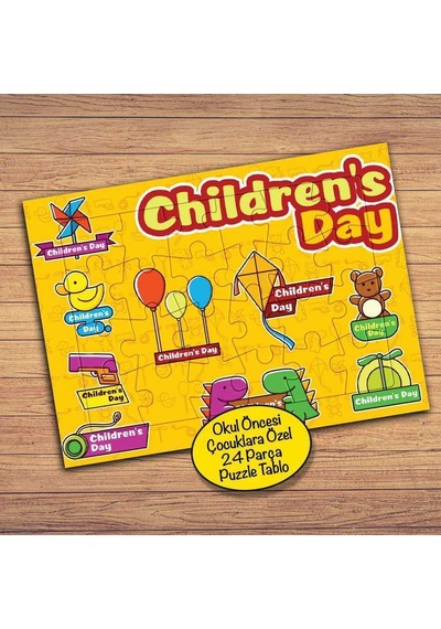 Çocuk Günü Oyuncaklar Çocuklara Özel Puzzle Yapboz Tablo-230pz