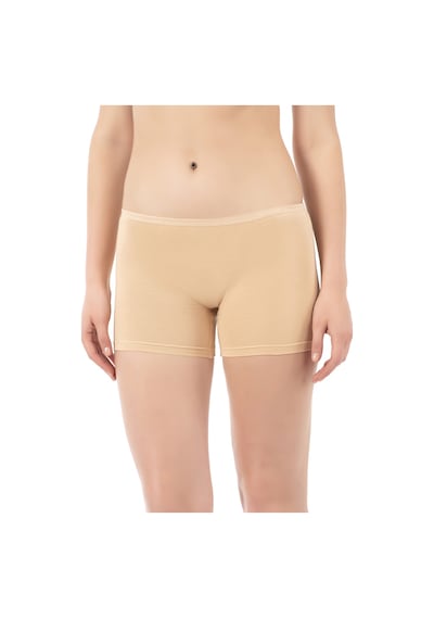 Özkan Underwear Özkan 0412 Kadın Likralı %95 Pamuklu Süprem Esnek Rahat Boxer Şort Tayt Ten