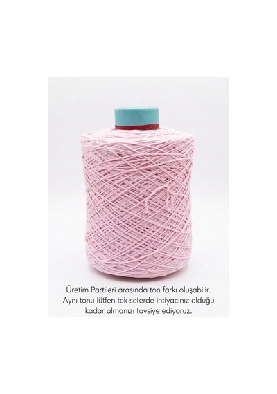 Premium İnce Cotton Zincir Makrome İpi Toz Pembe 1 Kg - 2 Mm Çanta Runner İpi