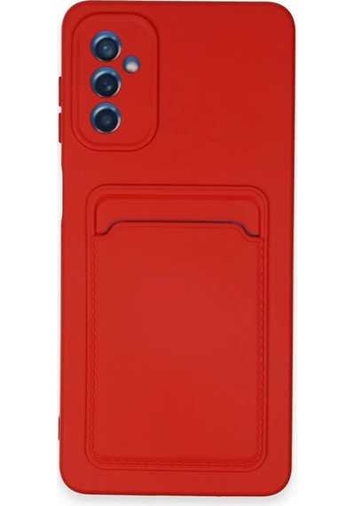 Cosmotex Newface Samsung Galaxy Uyumlu  A14 4g Kılıf Kelvin Kartvizitli Silikon - Kırmızı