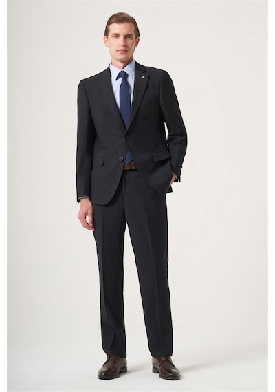 İmza Lacivert Mono Yaka 6 Drop Comfort Fit Tam Astar Esnek Takım Elbise 1001260182