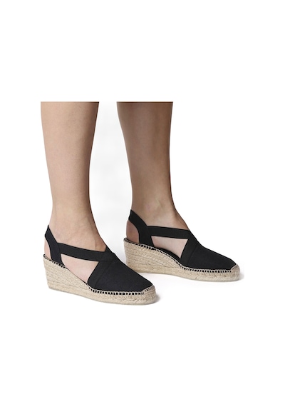 Sandalet Kadın Ter Toni Pons Elastic Linen Black Negre Siyah