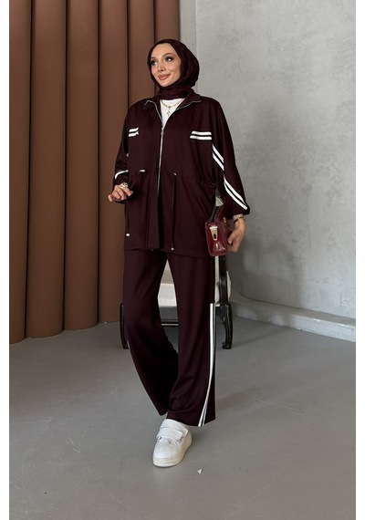 Riella Butik Ndidi Tesettür Takım Bordo