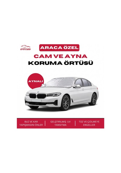 Bmw 5 Serisi Buz Ve Kar Önleyici Aynalı Cam Koruma Örtüsü - 4 Mevsim Güneş Korumalı