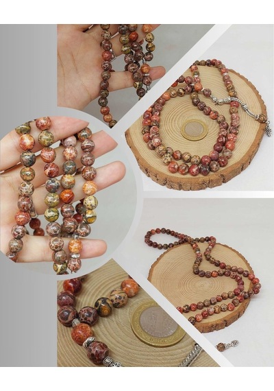 Jasper Taşı 99luk Tesbih 8.5mm 53086 Çok Renkli