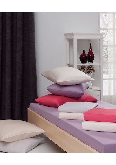 Menderes Home Lanotte Saten Çift Kişilik Fitted+yastık Düzboya Kırmızı Diğer