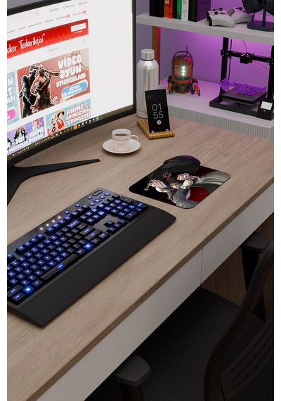 Bayonetta Kaymaz Dikişli Kauçuk Oyuncu Mousepad V3 - 22x18 Gaming Mouse Pad Fare Altlığı